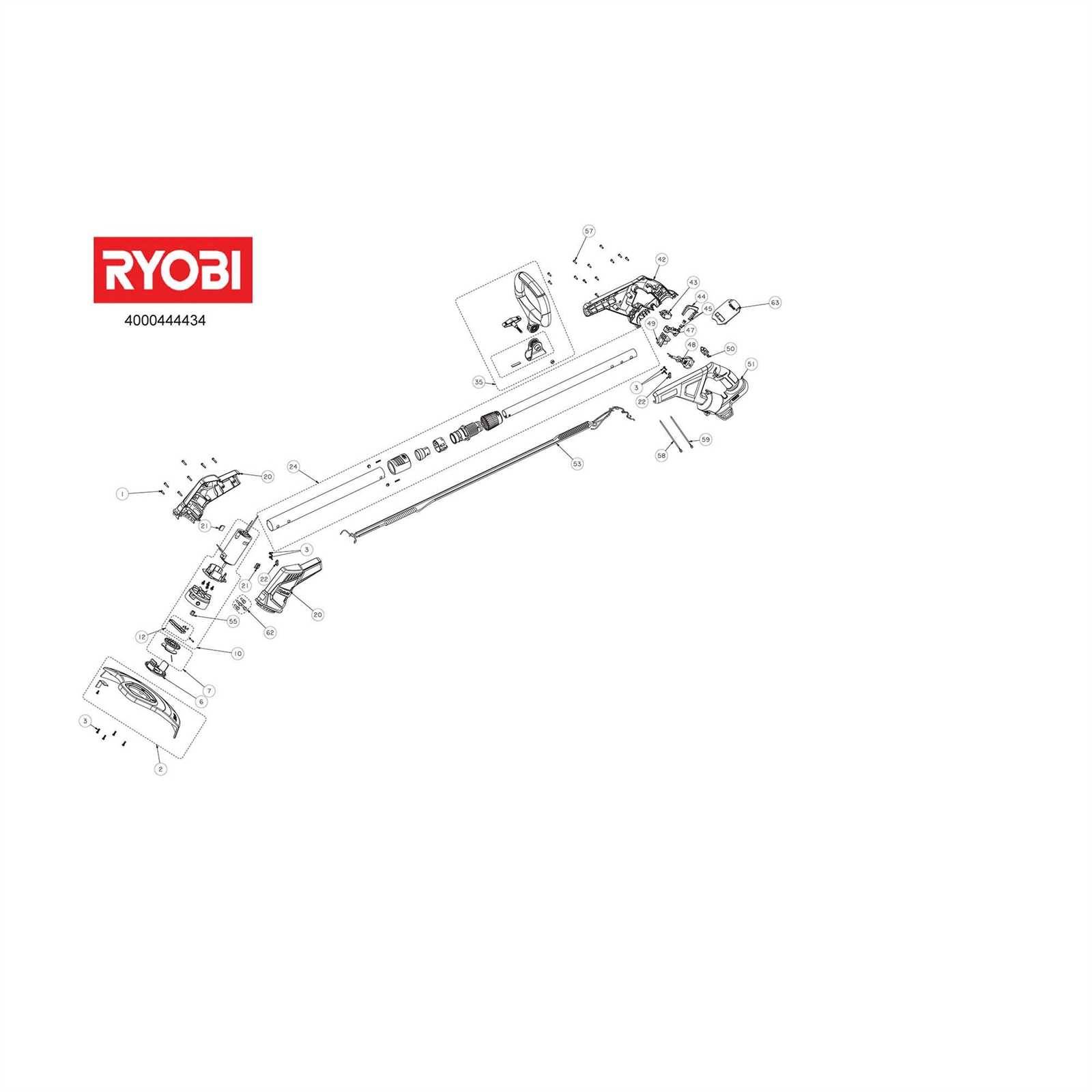 ryobi 18v trimmer parts diagram