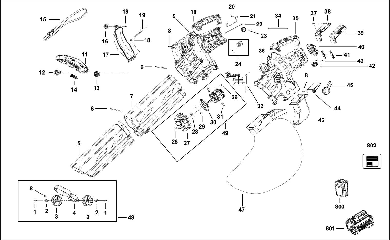 ryobi leaf blower parts diagram