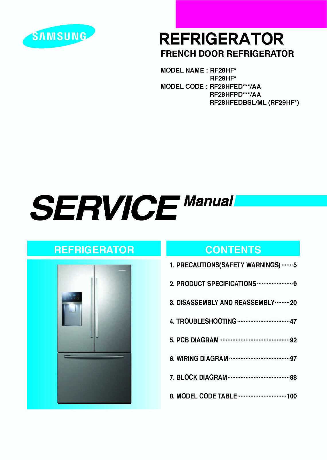 samsung rf4287hars parts diagram