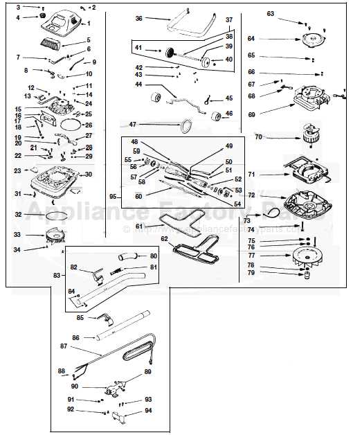 sanitaire vacuum parts diagram