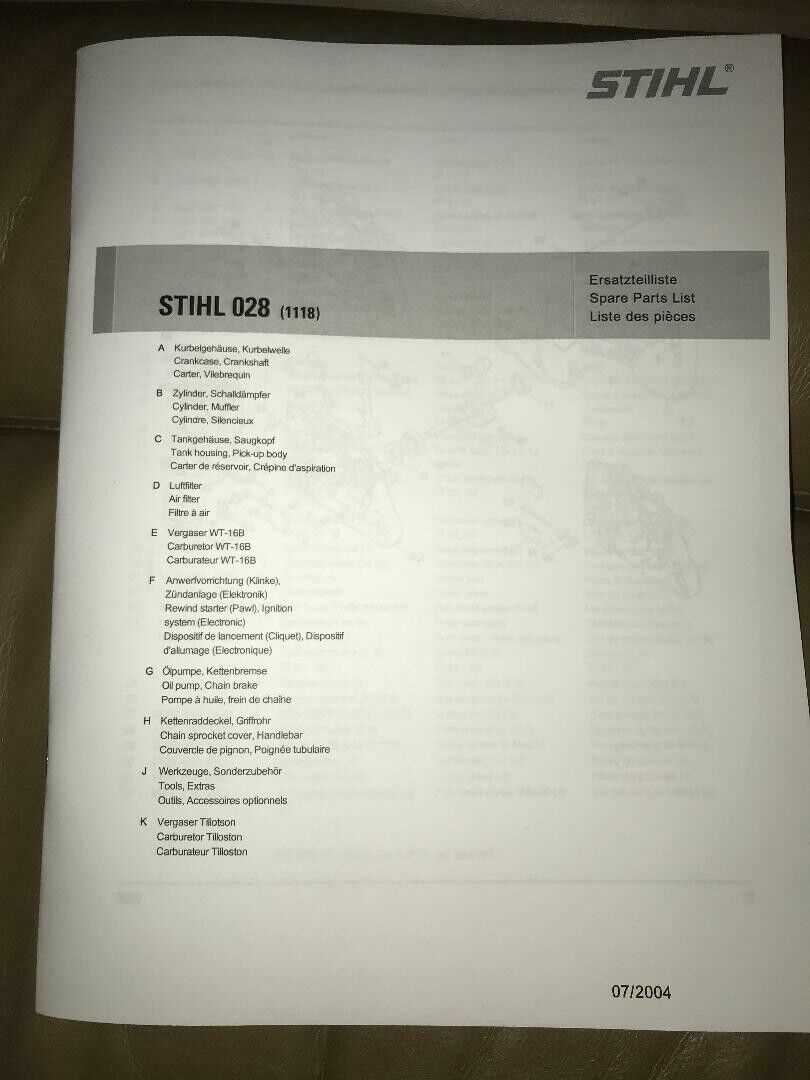 schematic stihl 028 wood boss parts diagram