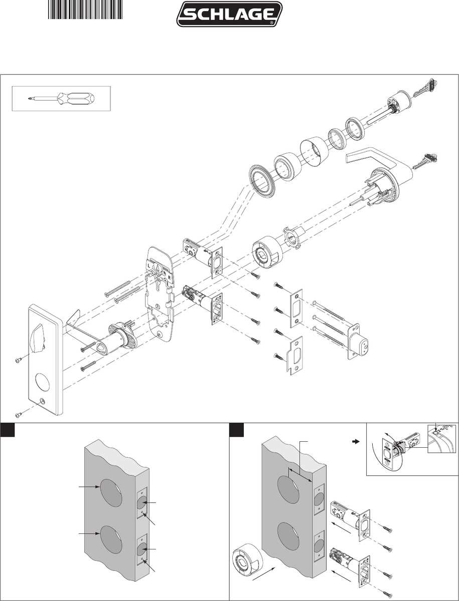 schlage lock parts diagram