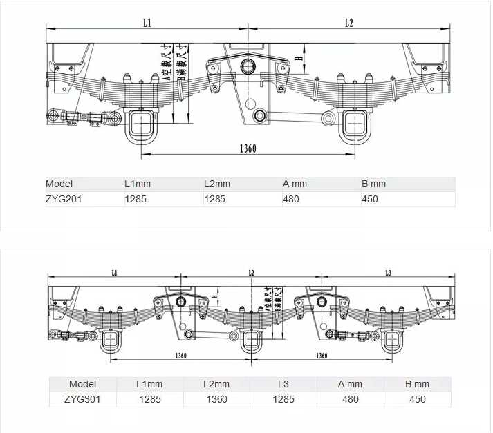 semi trailer suspension parts diagram