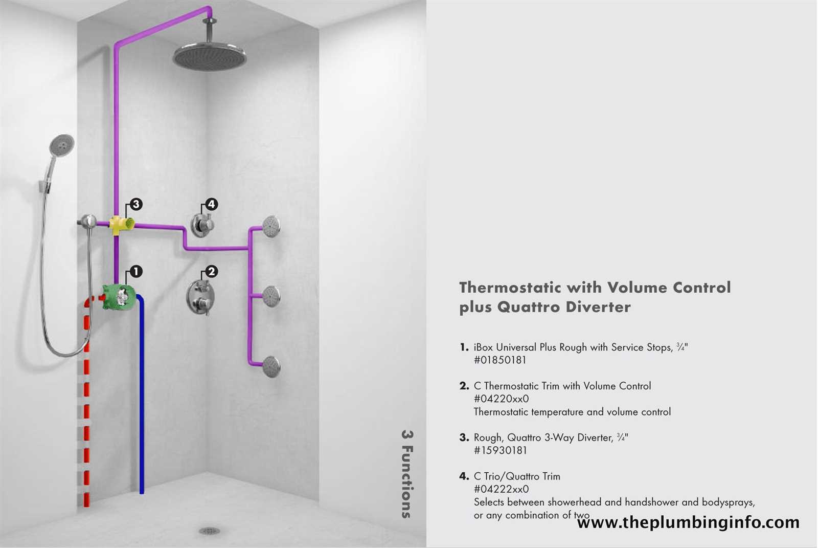 shower plumbing parts diagram