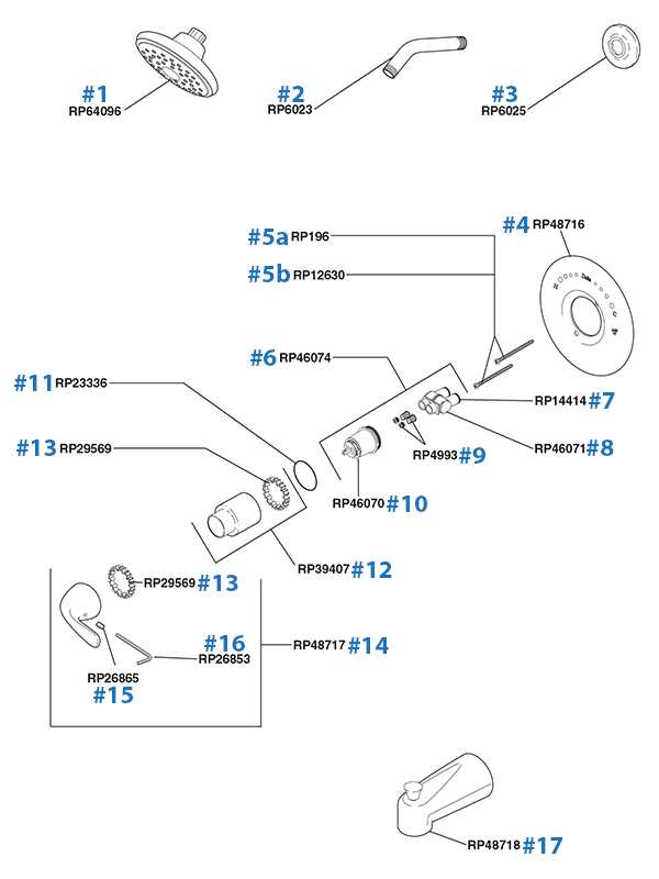 shower plumbing parts diagram