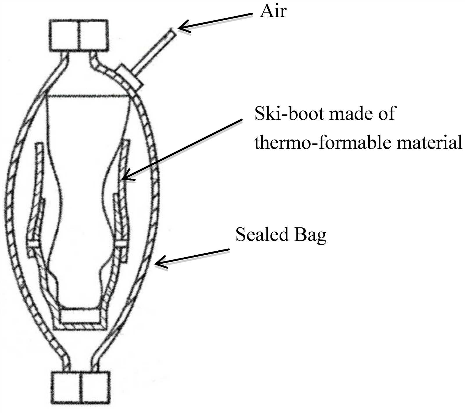 ski boot parts diagram