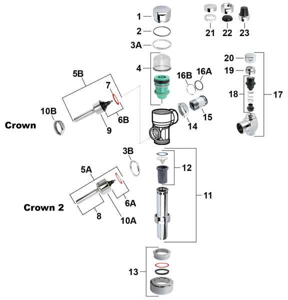 sloan flush valve parts diagram