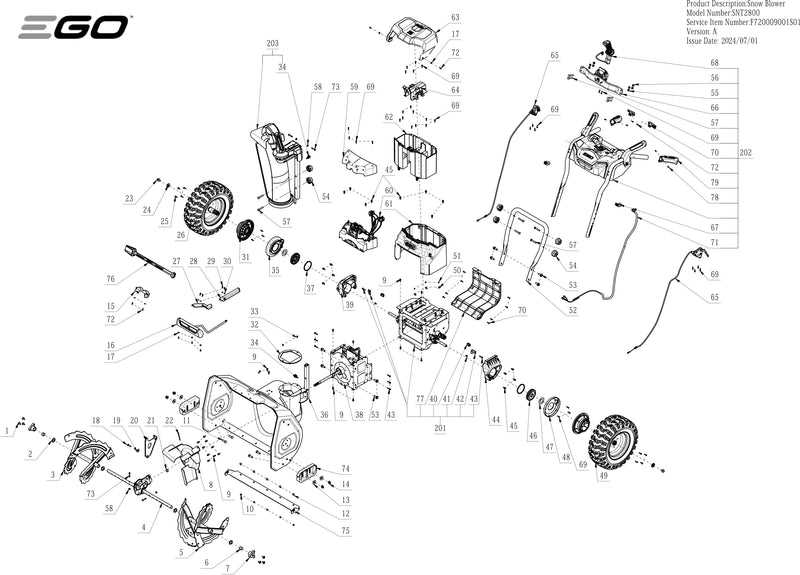 spirit snowblower parts diagram