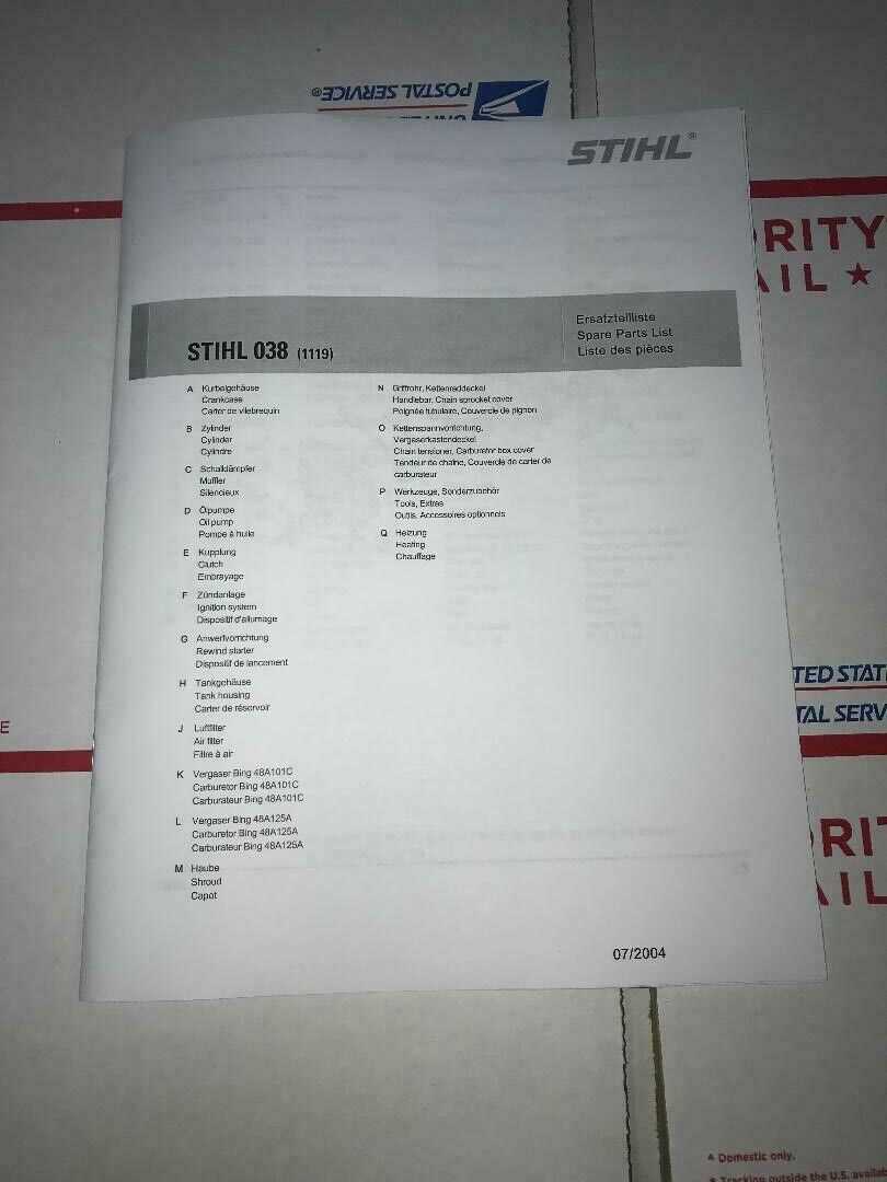 stihl 034 av super parts diagram