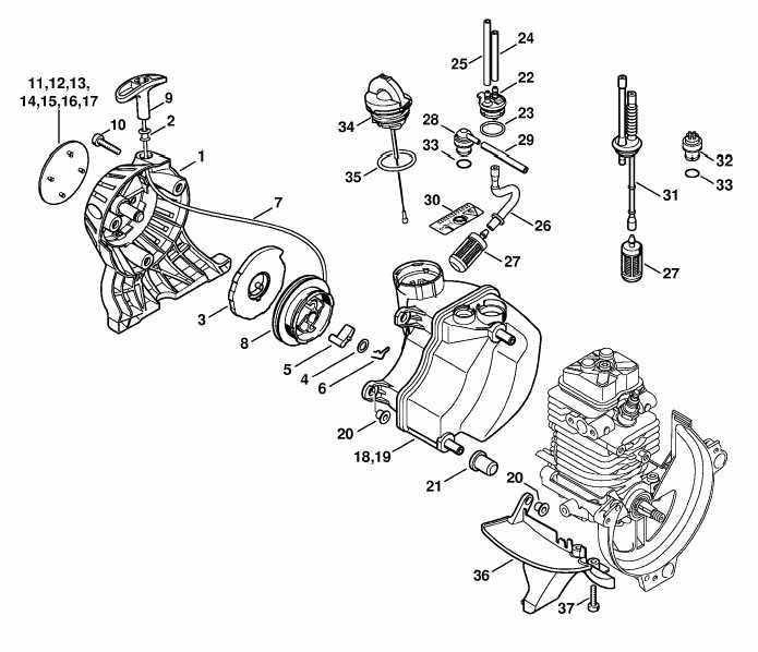 stihl fs100rx parts diagram