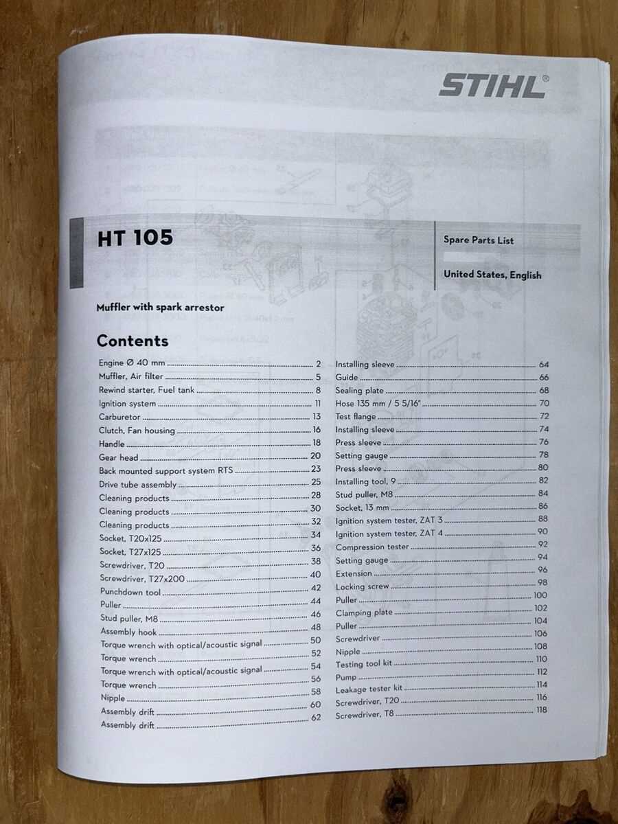 stihl ht101 parts diagram