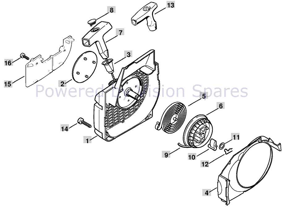 stihl ms 250 chainsaw parts diagram