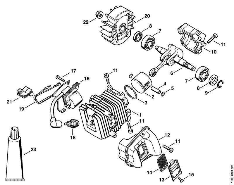 stihl ms193t parts diagram