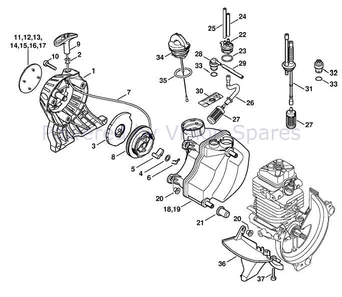 stihl trimmer parts diagram