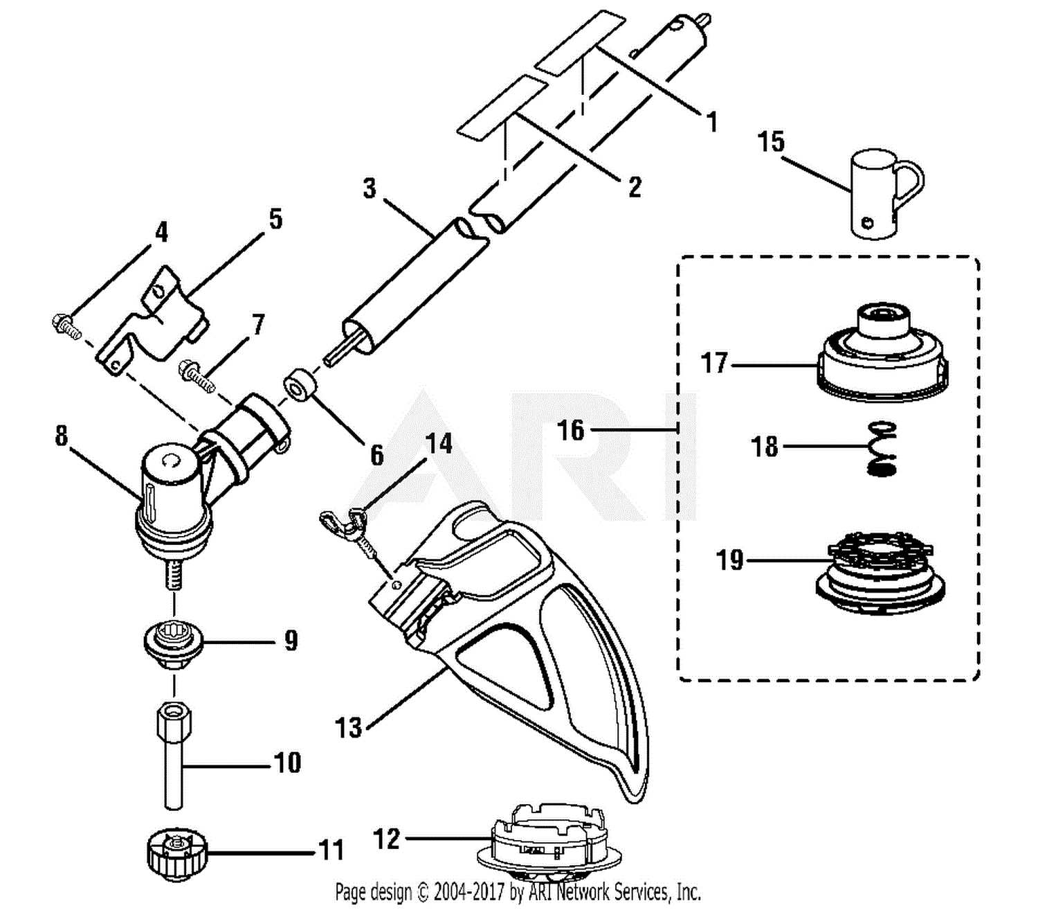 stihl weed eater parts diagram