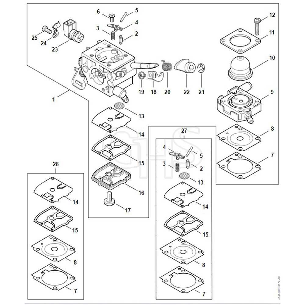 stihl weed eater parts diagram