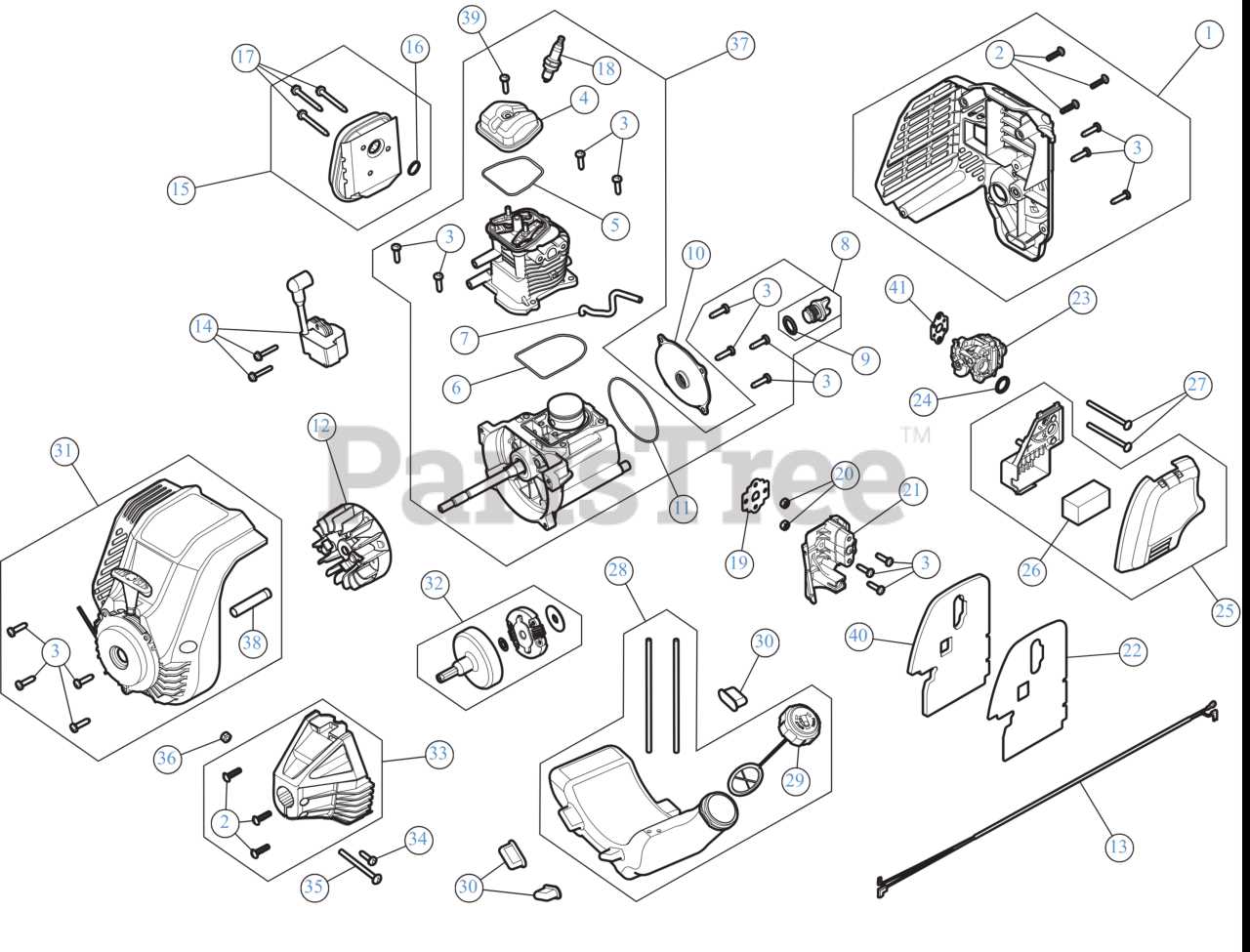 stihl weedeater parts diagram