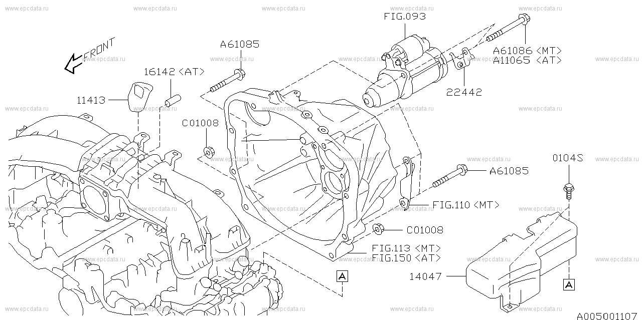 subaru manual transmission parts diagram