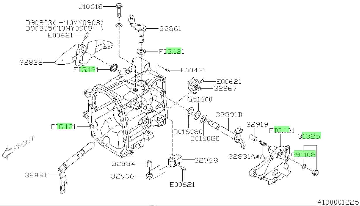 subaru manual transmission parts diagram