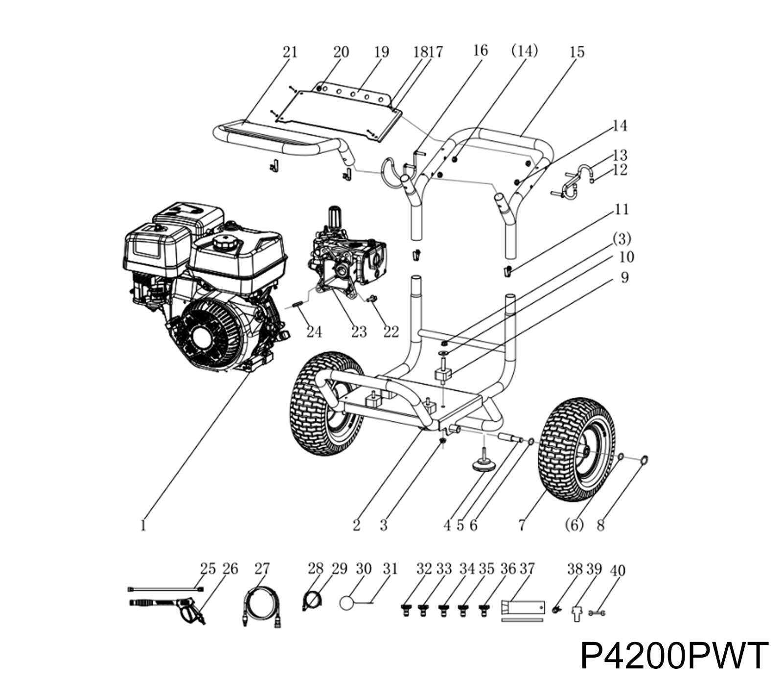 subaru pressure washer parts diagram