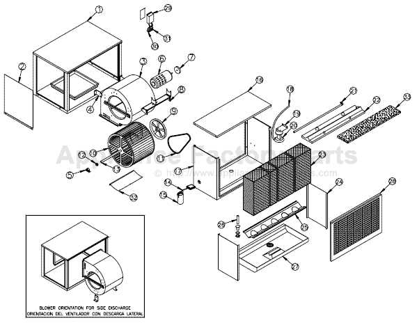 swamp cooler parts diagram