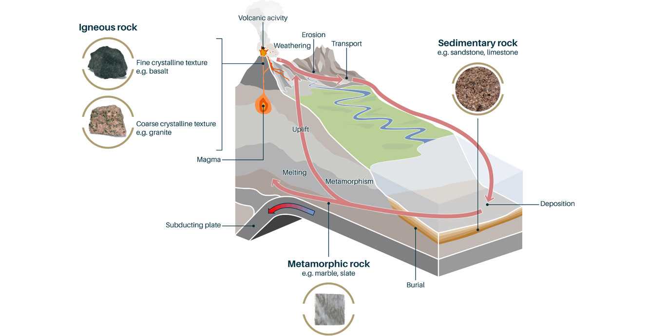 the diagram shows part of the rock cycle.