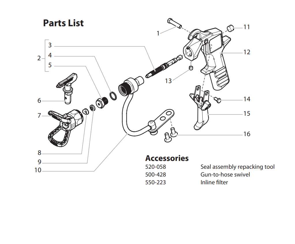 titan spray gun parts diagram