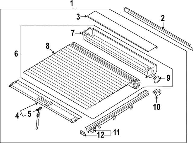 tonneau cover parts diagram