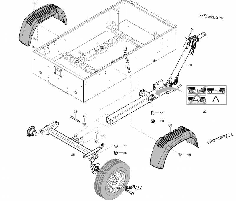 tow dolly parts diagram