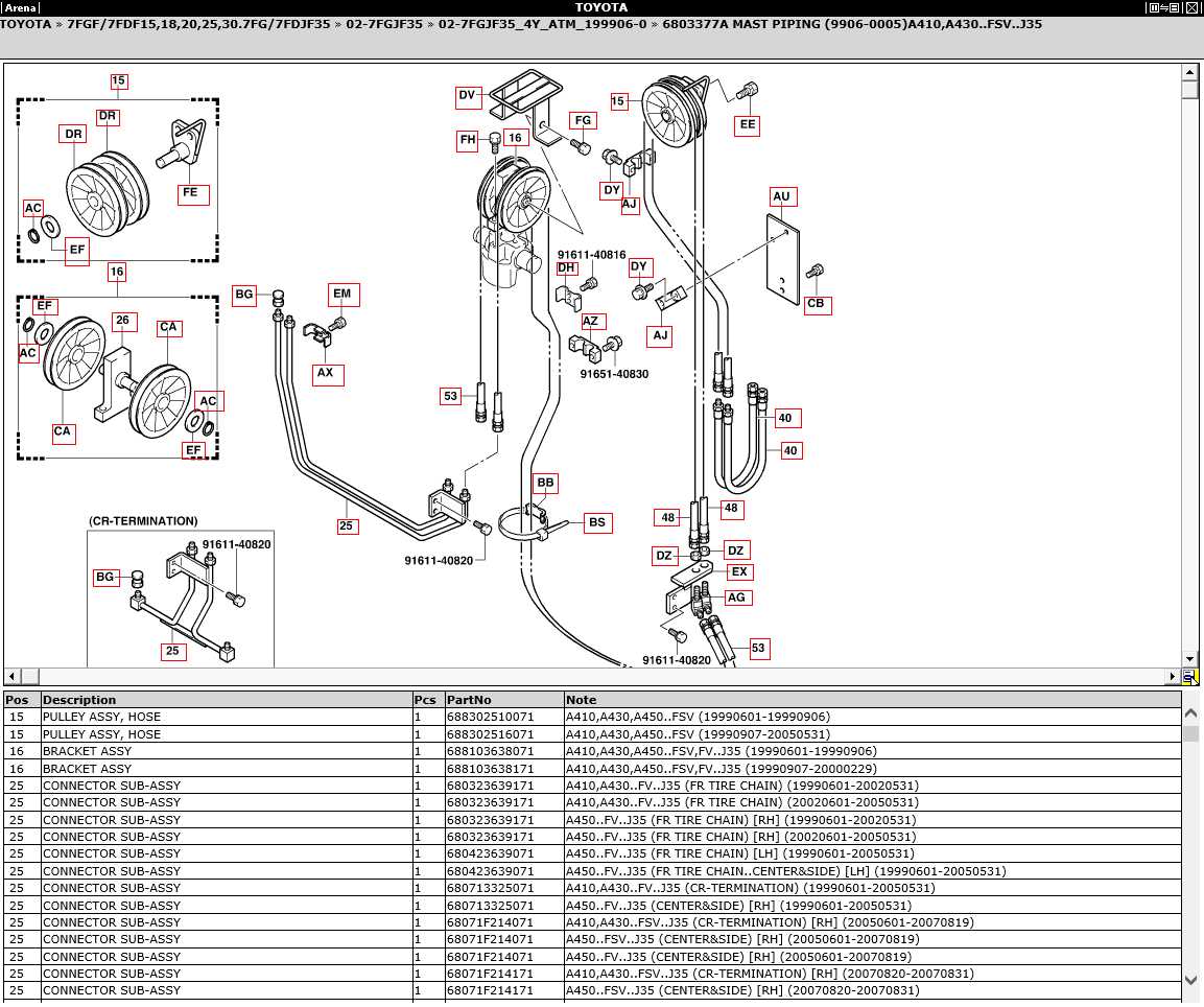 toyota forklift parts diagram