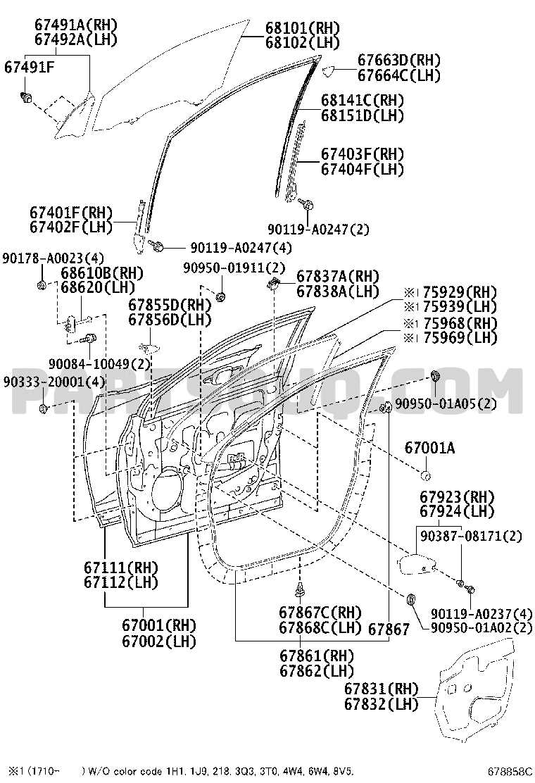 toyota highlander parts diagram