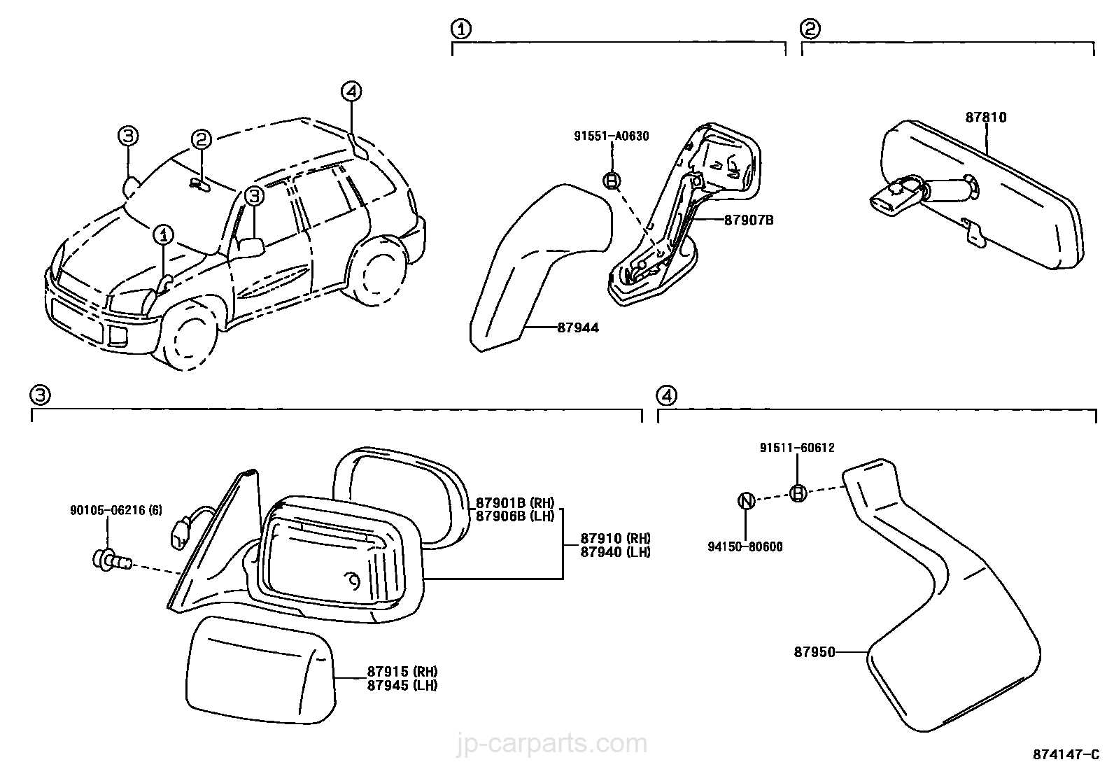 toyota rav4 parts diagram