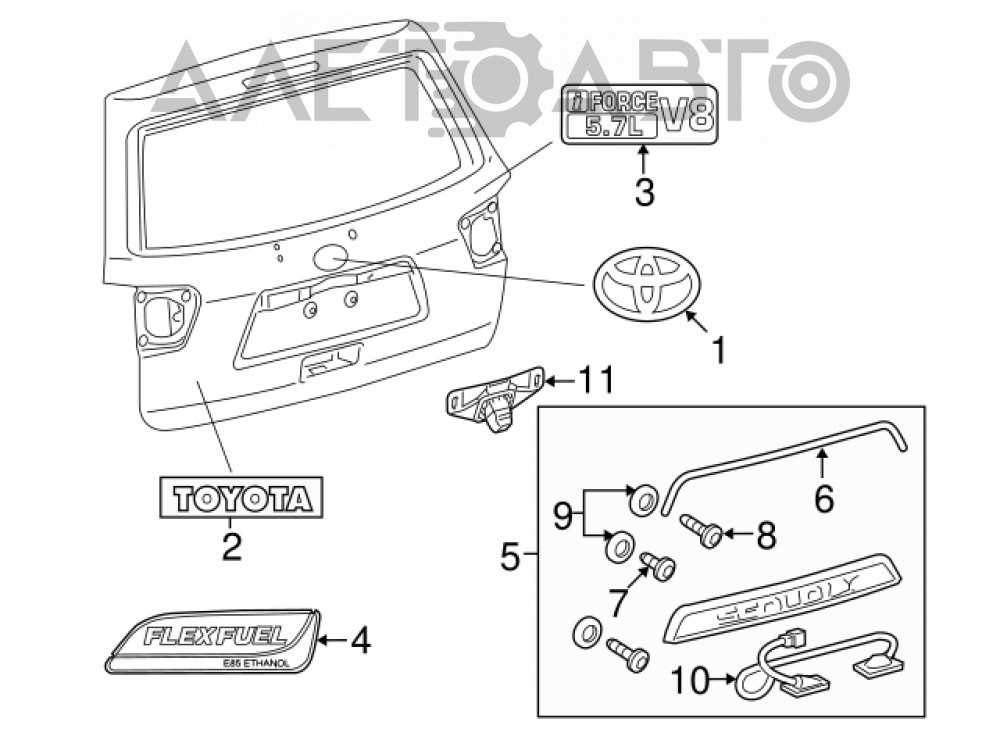 toyota sequoia parts diagram