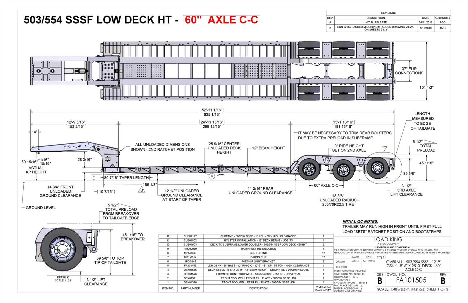 trail king lowboy parts diagram