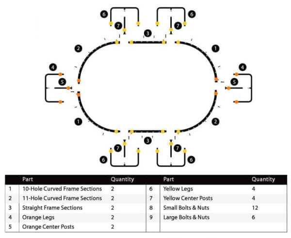 trampoline parts diagram