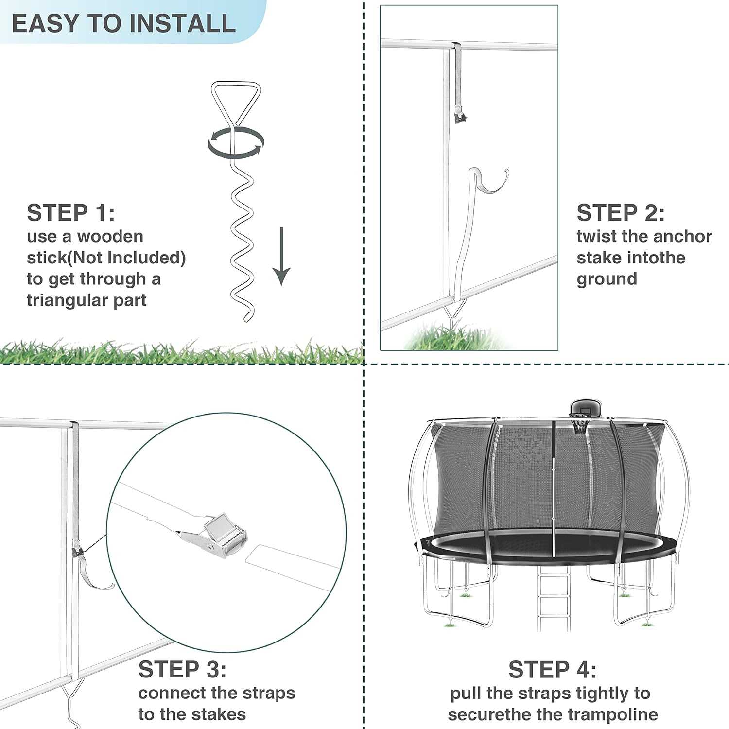 trampoline parts diagram