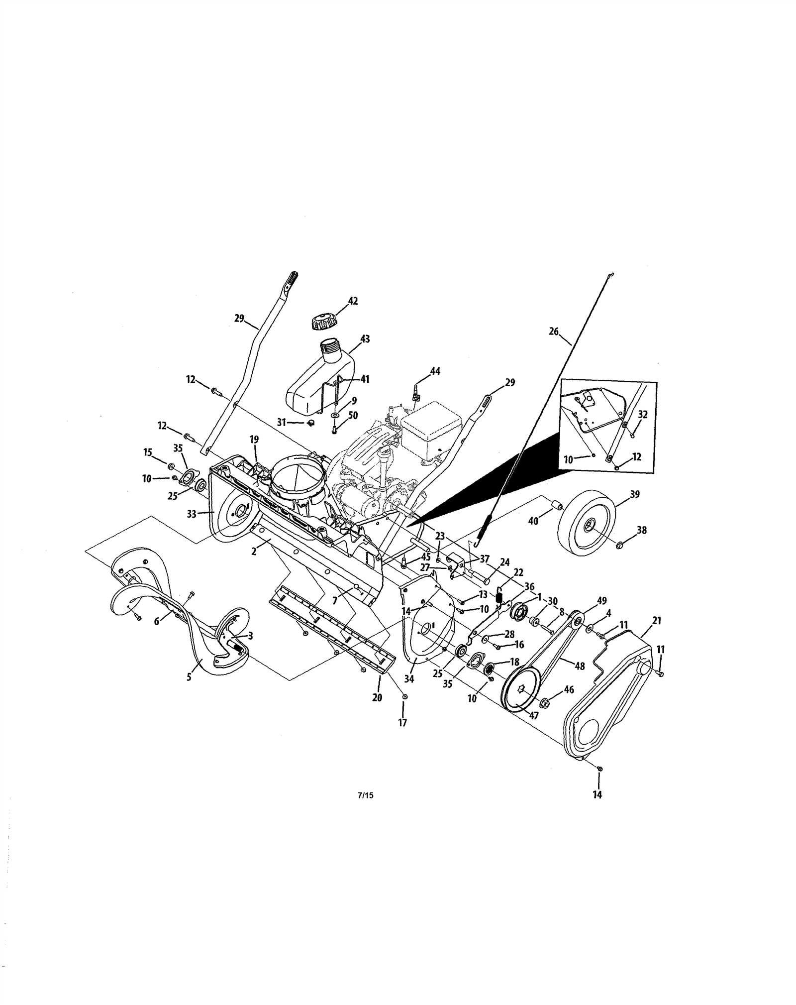 troy bilt 2410 parts diagram