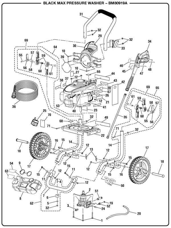 troy bilt 2700 psi pressure washer parts diagram