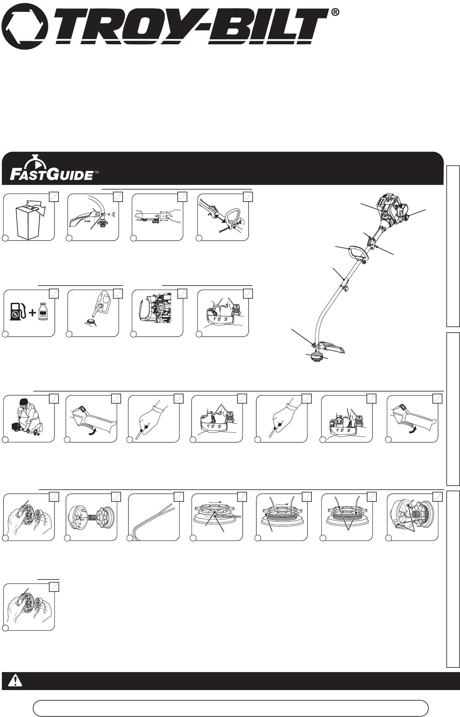 troy bilt 4 cycle trimmer parts diagram