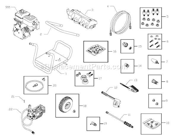 troy bilt 875exi pressure washer parts diagram