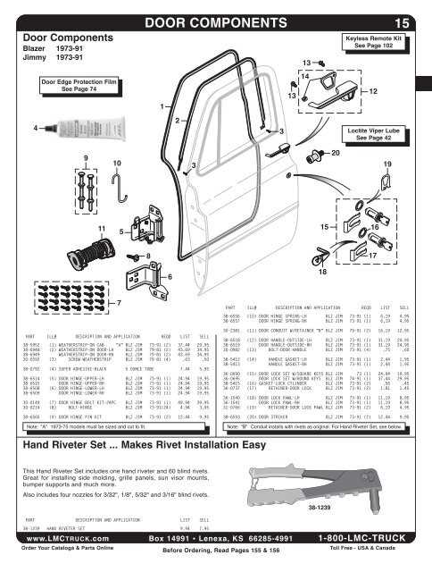 truck door parts diagram