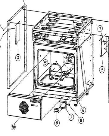 viking professional range parts diagram