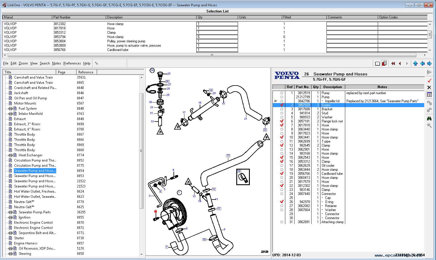 volvo penta 5.0 gxi parts diagram