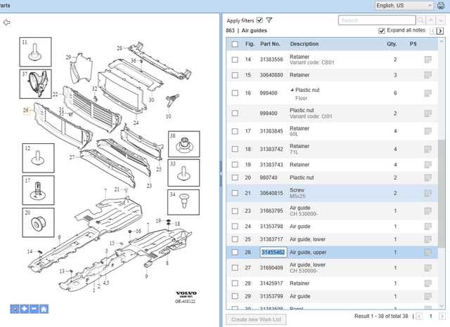 volvo xc90 parts diagram