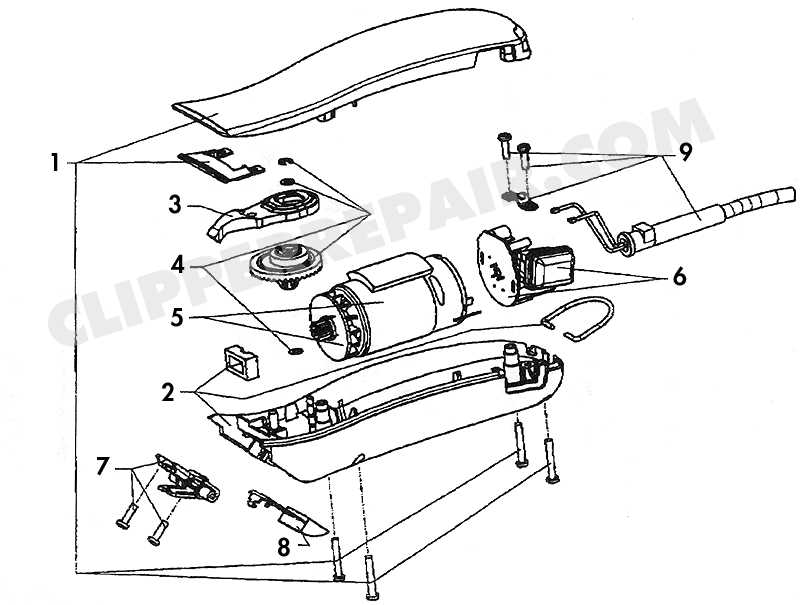 wahl trimmer parts diagram