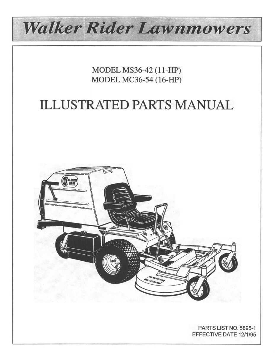 walker mower parts diagram