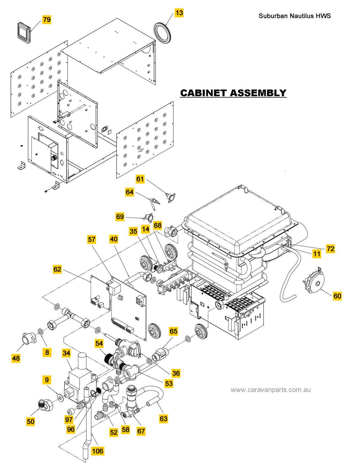 water heater parts diagram