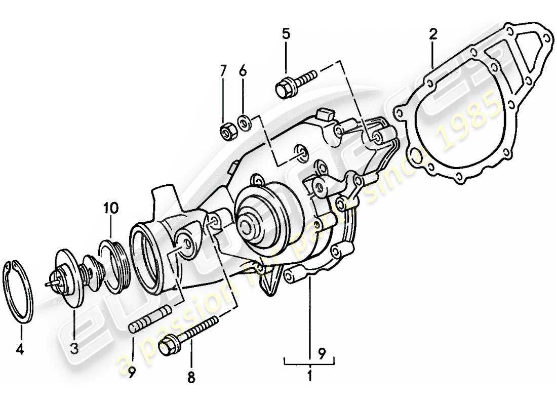 water pump parts diagram