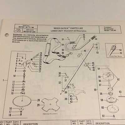 weed eater parts diagram