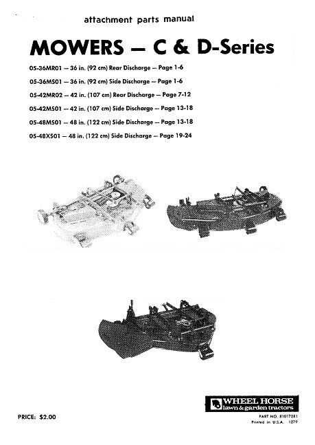 wheel horse 48 mower deck parts diagram